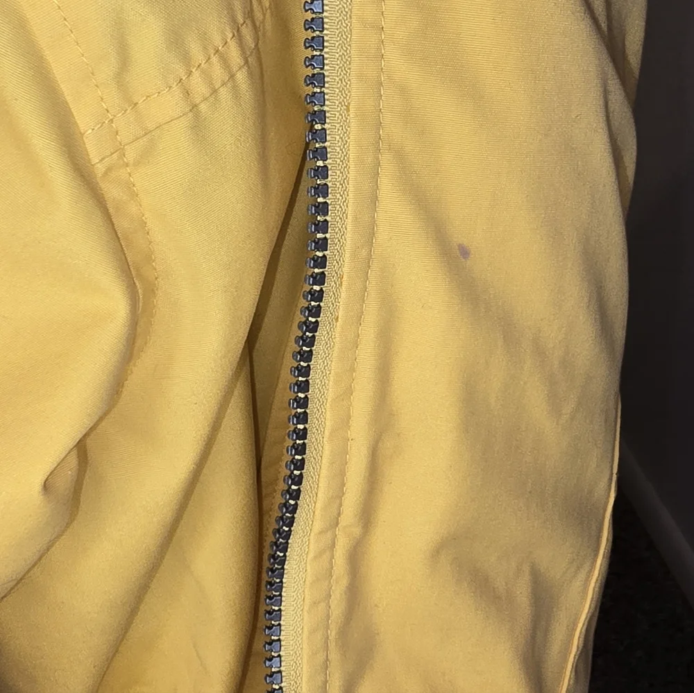 Vintage Eddie Bauer Fleece-Lined Anorak Rain Jacket In Mustard Yellow Size Med - Picture 5 of 15
